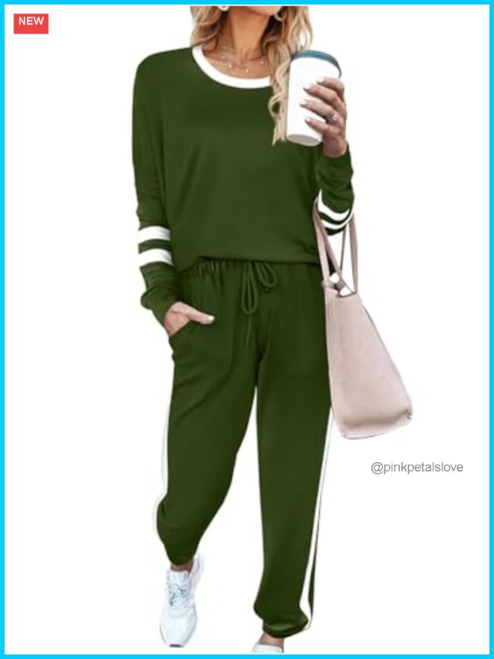 Lounge Sets Women 2 Piece Sweatshirt Joggers Casual Travel Pajama